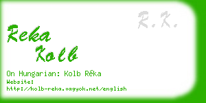 reka kolb business card