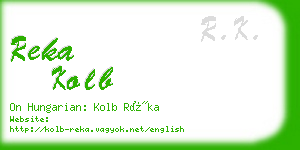 reka kolb business card